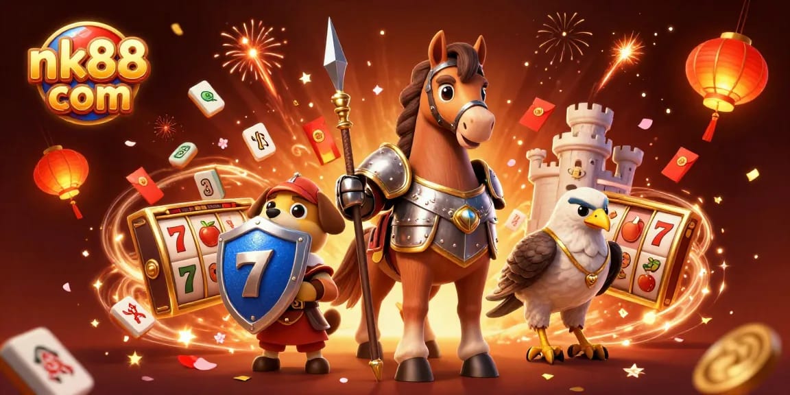 Experience the thrill of nk88 com with vibrant slot elements and a festive casino atmosphere.