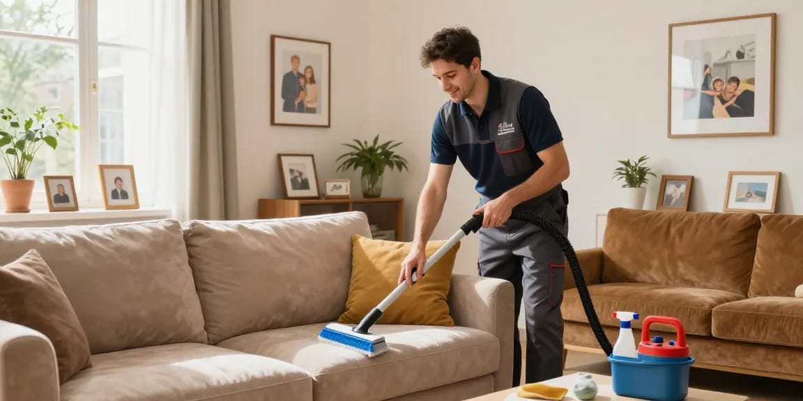 Professionele sofa cleaning door lokale aanbieder in Amsterdam voor een schone en frisse woonkamer.