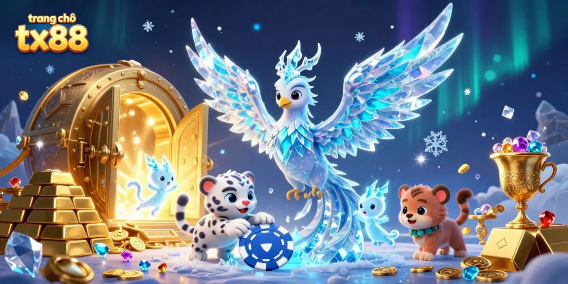 Experience the thrill at trang chủ tx88 with an enchanting illustration of the ice phoenix and more.