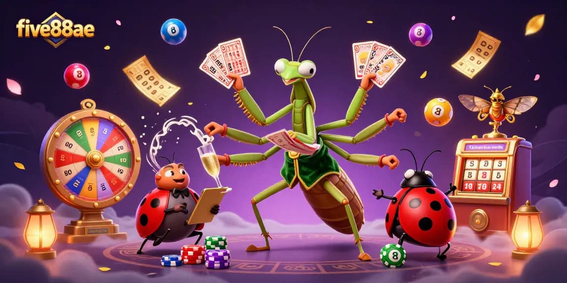 Engage in exhilarating gaming experiences at five88ae with vibrant casino illustrations, showcasing immersive fun.