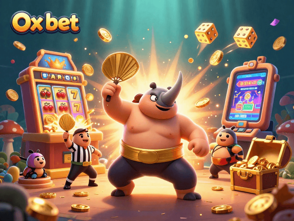 Experience fun with Ox bet as a sumo beetle champions at a dynamic casino jackpot celebration