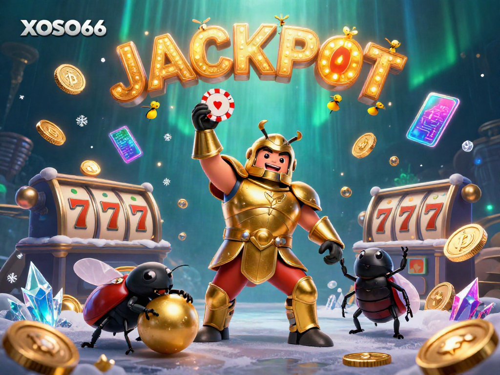 Celebrate wins at XOSO66 with heroes, jackpots, and vibrant gambling elements.
