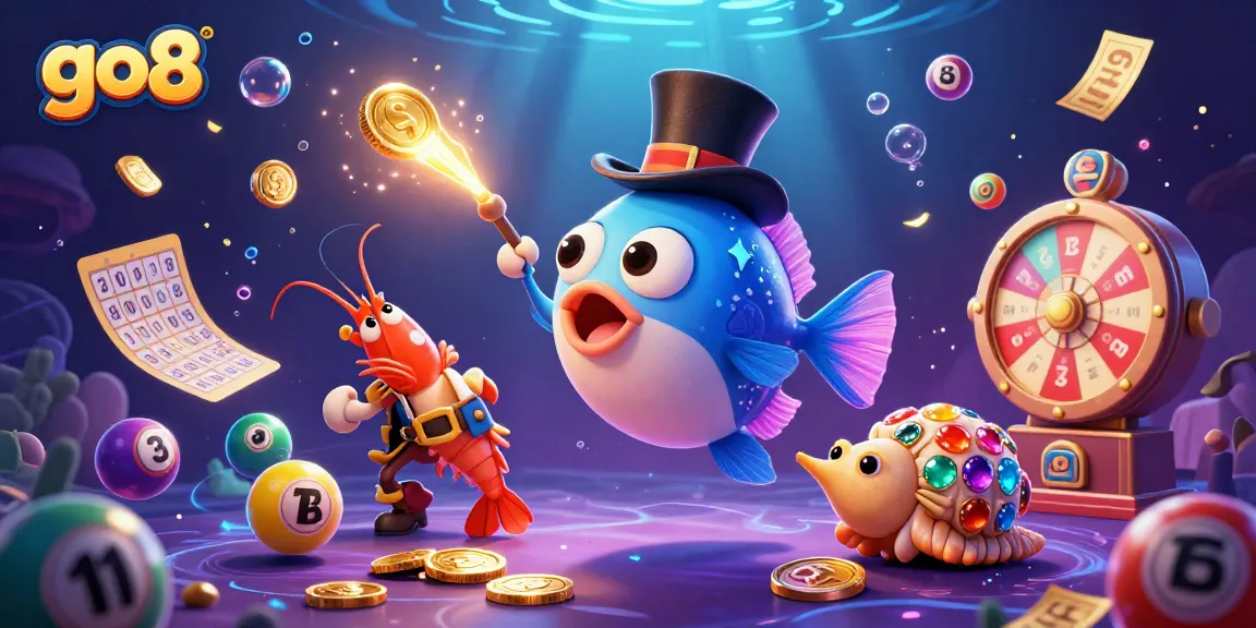 Engage in exciting gameplay at go8 with a vibrant lottery scene featuring an anglerfish, shrimp, and snail.