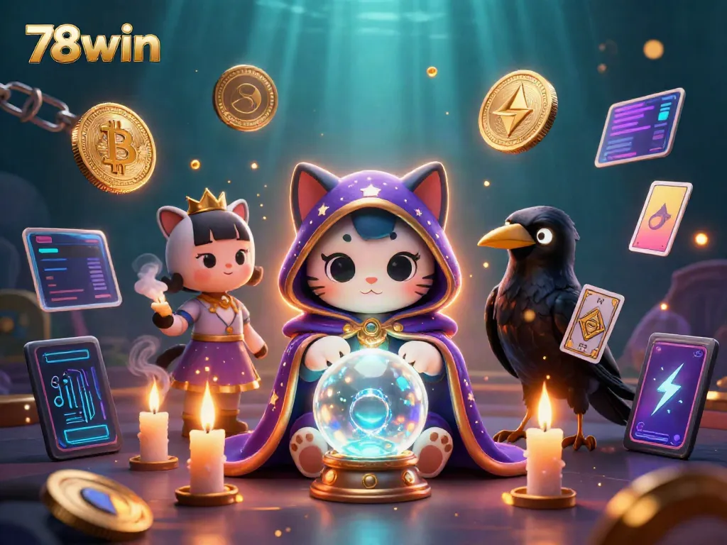 Experience thrilling gaming features at 78win with mystical characters and vibrant casino elements.