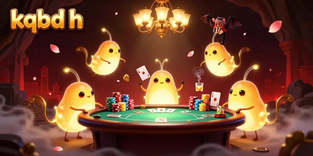Engaging scene showcasing kqbd h with glowworms illuminating a vibrant casino environment.