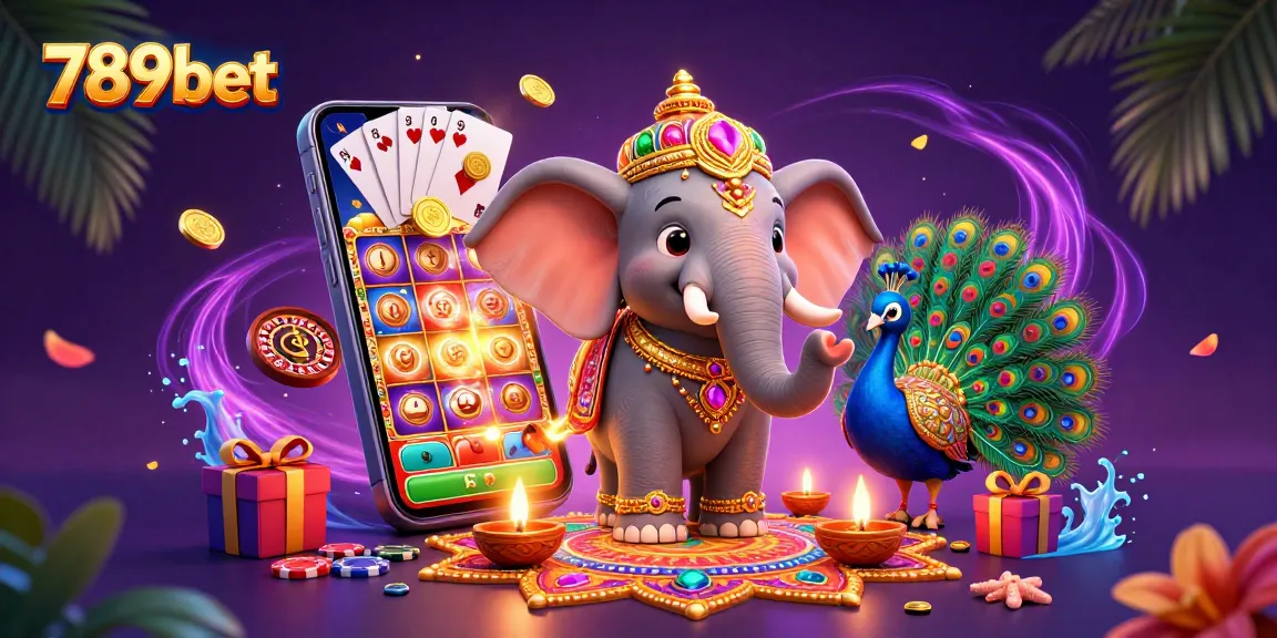 Experience exciting gameplay with 789bet featuring an elephant and slot machines in a vibrant casino scene.