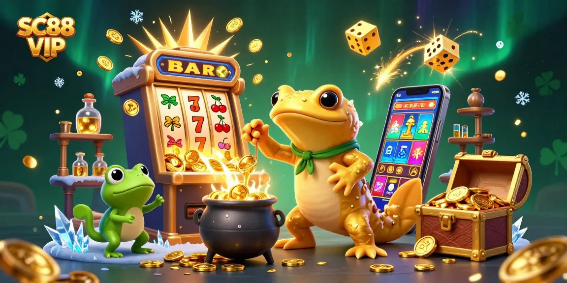 SC88 VIP brings thrilling slots action alive with a magical alchemist and golden elements.