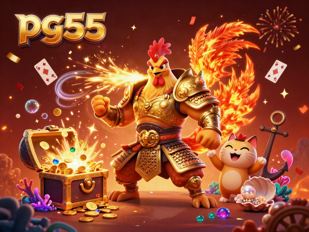 Engage with thrilling slots action featuring epic rooster and dragon characters at pg55 casino.