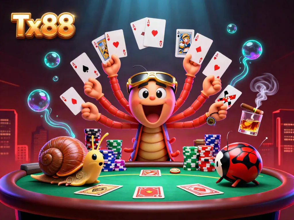Experience thrilling poker action at Tx88 with multi-talented dealer and gamers in a vibrant atmosphere.