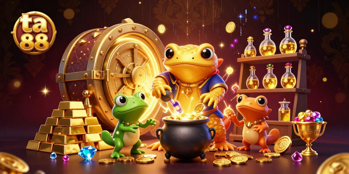 Experience the excitement of ta 88 as a giant golden salamander alchemist transforms base metals into gold coins.