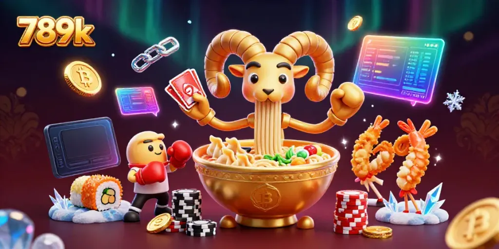 Experience the vibrant energy of 789k as characters engage in a thrilling game, set against an exciting casino backdrop.