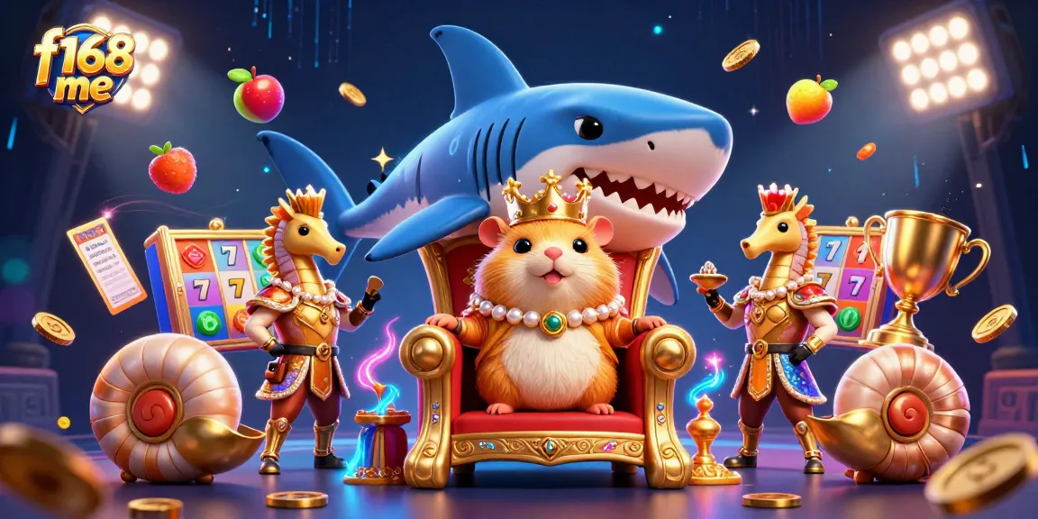 Win big with f168 me casino in a vibrant, action-packed illustrated scene.
