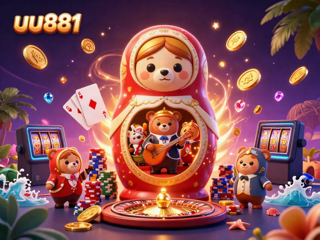 Experience exhilarating gaming with uu881 as 3D characters showcase a casino atmosphere with rich visuals and dynamic elements.