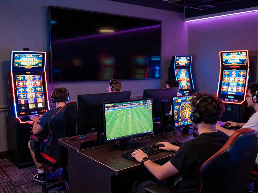 Engaged players enjoying online gaming at https://fabet.com.mx/ with exciting visuals of sports betting and live casino games.