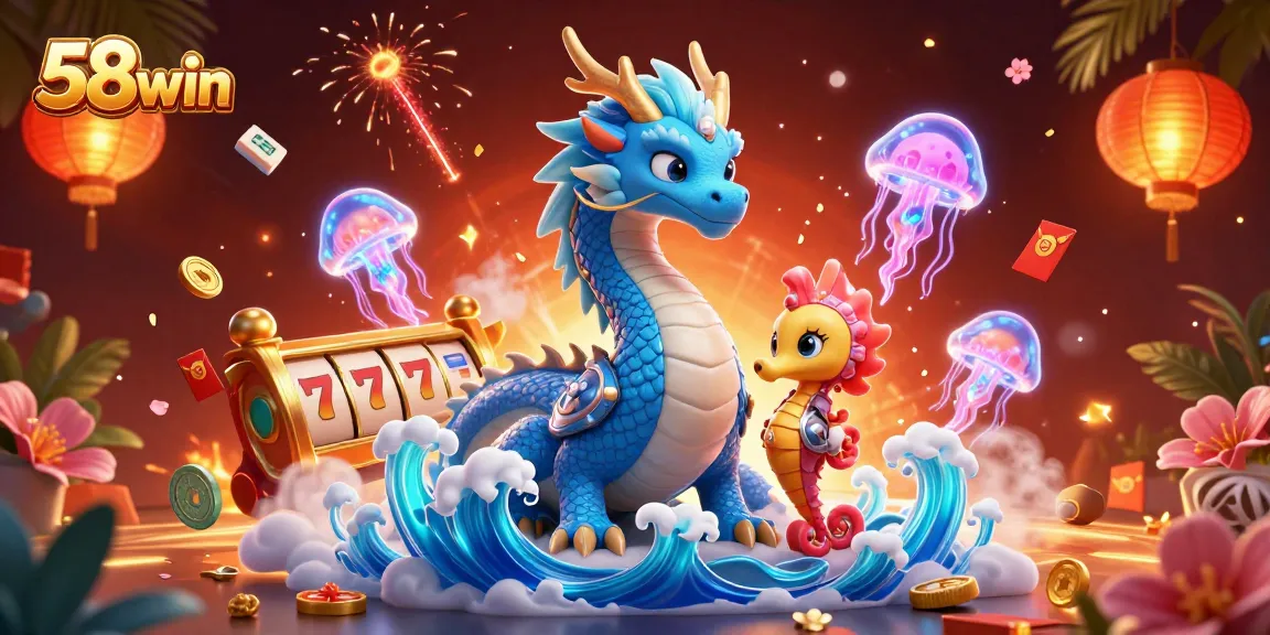 Engage with the vibrant world of 58win through thrilling slot reels and enchanting underwater characters.
