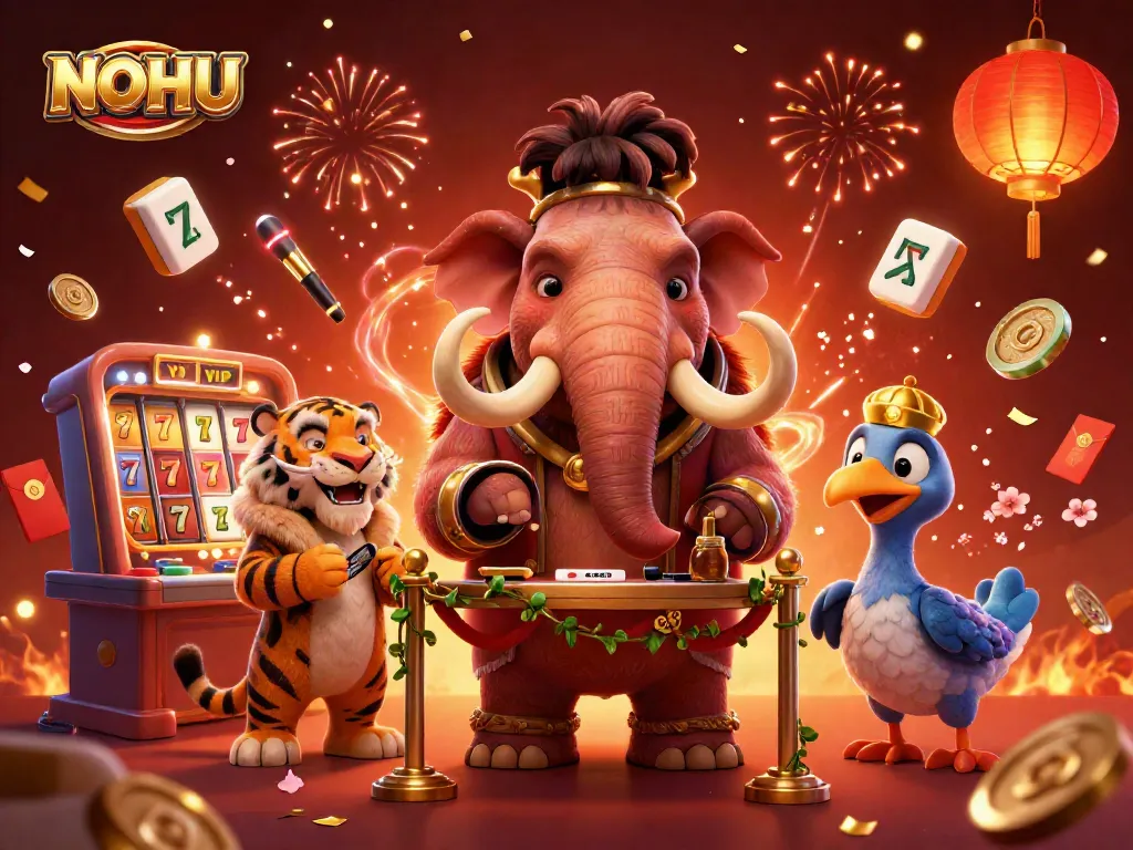 Experience thrilling slots and lavish VIP treatment at NOHU casino with vibrant 3D characters.