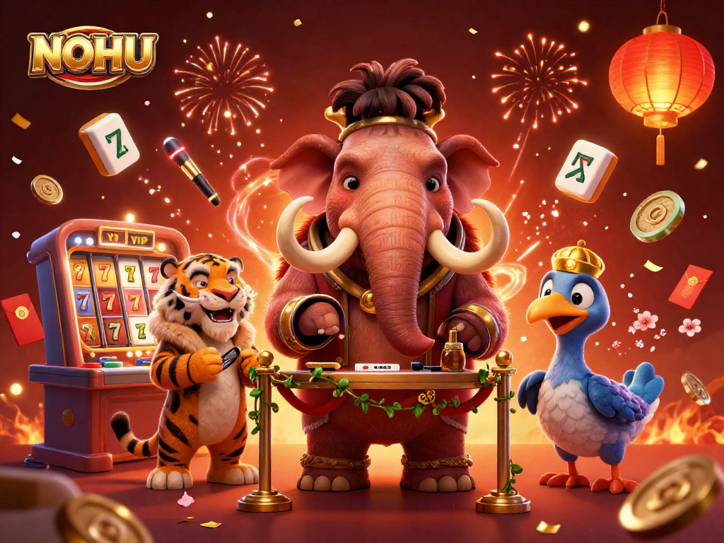 Experience thrilling slots and lavish VIP treatment at NOHU casino with vibrant 3D characters.