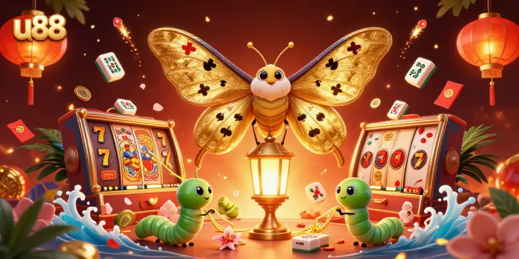 Experience thrilling gameplay at u88 with lively casino elements, showcasing vibrant 3D art.