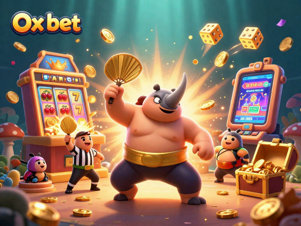 Experience fun with Ox bet as a sumo beetle champions at a dynamic casino jackpot celebration