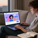 Immersive NSFW AI chat interaction in a cozy home setting, highlighting user engagement.