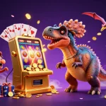 Verhuisbedrijf Haarlem laat de jackpot rollen met een computeranimatie van een dinosaurusscène vol casino-actie.