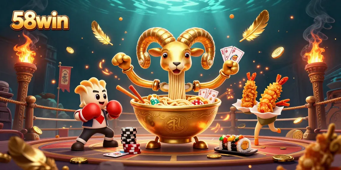 Engage with the thrilling gaming experience at 58win featuring unique characters and casino elements.