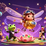 Experience tg88 1's vibrant casino atmosphere with animated characters engaging in gaming.