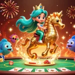 Engage in thrilling gameplay at 58win com with vibrant characters, poker scenes, and festive elements.