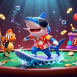 Sunwin offers a thrilling experience with a vibrant 3D casino scene featuring golden coins, slot reels, and playful characters.