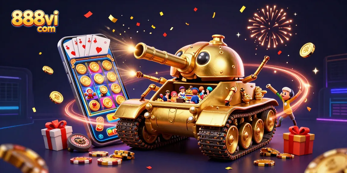 Win big at 888vi com with this vibrant casino-themed illustration showcasing dynamic games and excitement.