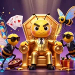 Experience thrilling gameplay at TR88 with a cartoon bumblebee mob boss and vibrant casino elements.