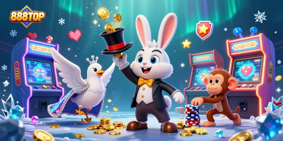 Experience winning thrills at 888TOP, where cartoon characters bring the magic of casino gaming alive.