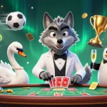 Experience bóng đá trực tuyến rakhoitv with dynamic sports elements and vibrant casino characters.