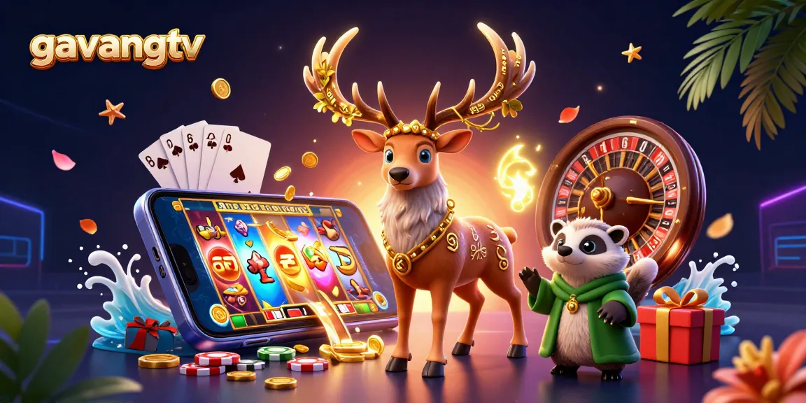 Spin the reels with gavangtv's vibrant 3D casino scene featuring magical characters and dynamic gaming elements.